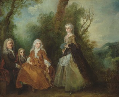 Familia en un parque de Nicolas Lancret